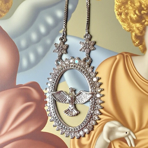 Dove Cubic Zirconia Pendant Necklace - Picture 13 of 16